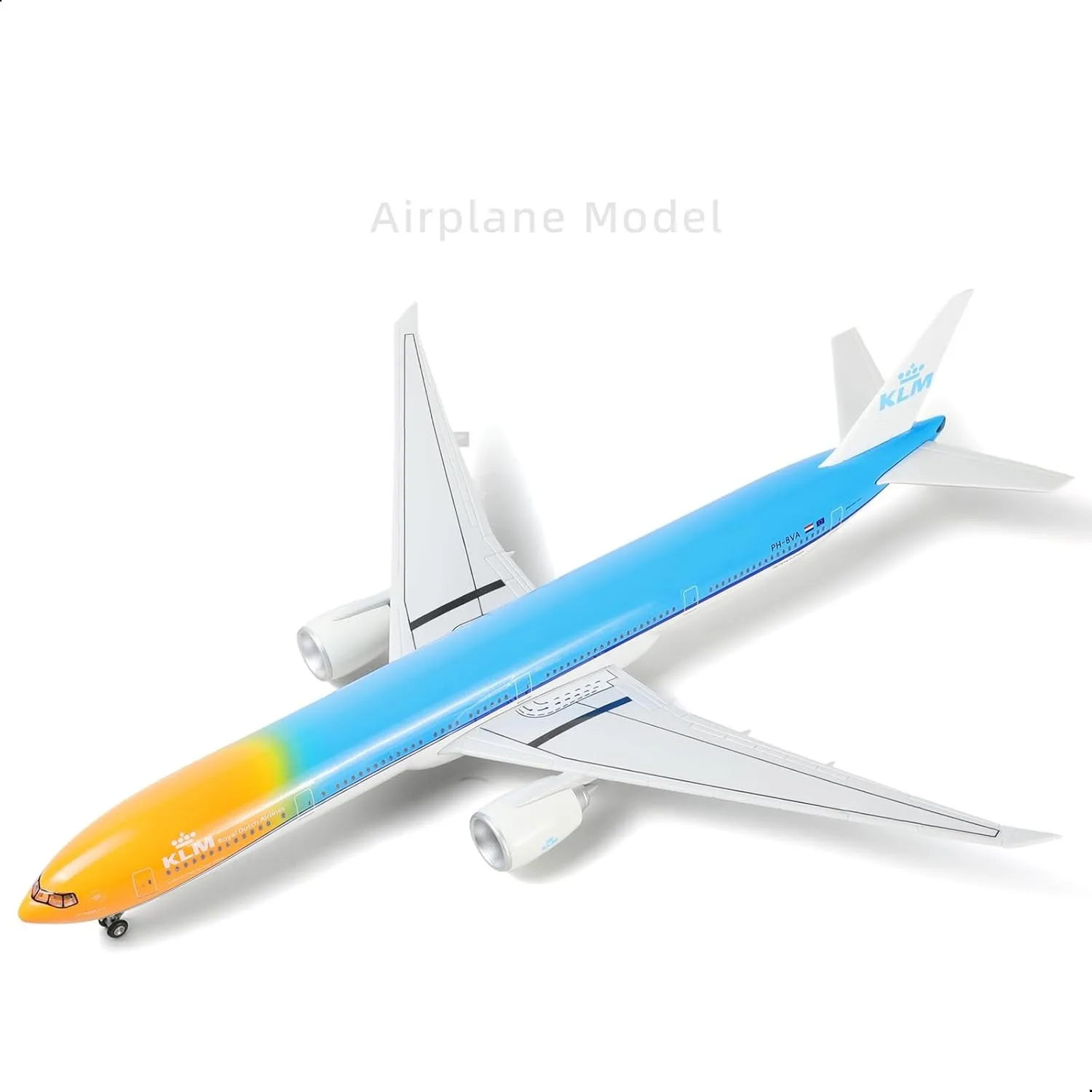 1/157 B777 KLM (Orange Pride) Diecast Airplane Model Kit with Stand Airlines Models Display Collectible for Aviation Enthusiast
