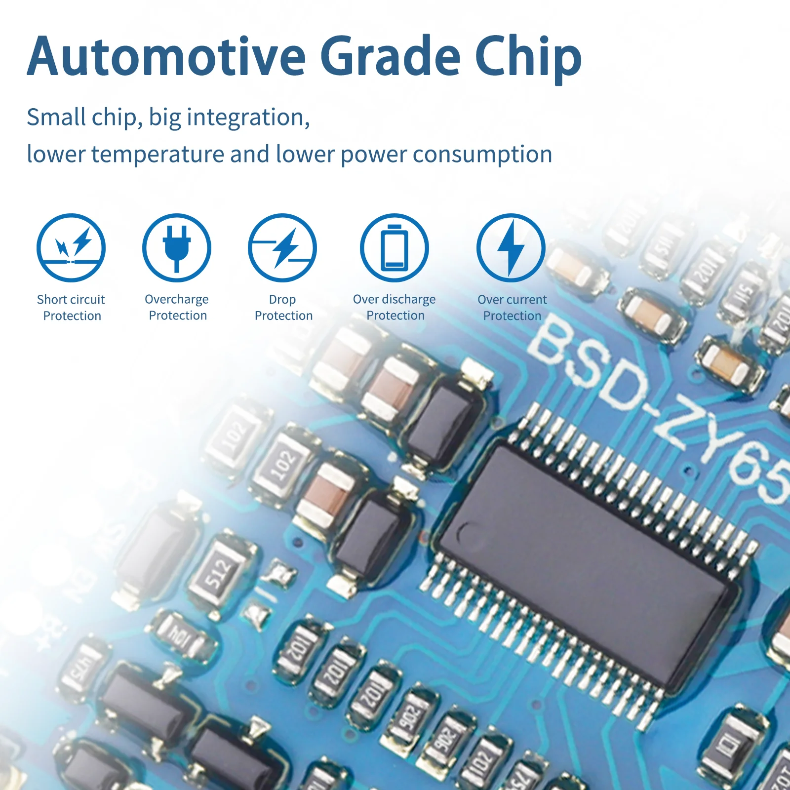 Bisida 20S BMS 64V/72V Li-ion/Lifpeo4 Common Port Battery Management System PCB Protection Board with Balance Wire and NTC