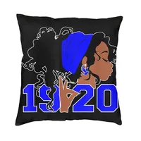 Women Zeta-1920 Hand Sign Pretty Phi-Beta Afro Hair Throw Pillow Covers Decoration Kawaii Outdoor Cushions Square Pillowcase