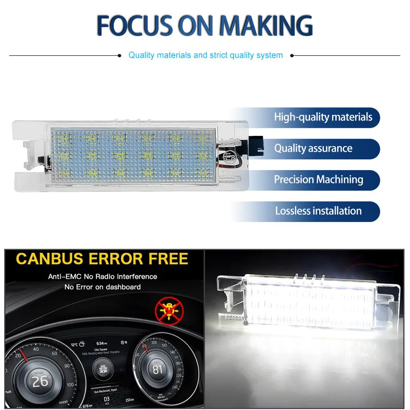 2Pcs Canbus No Error LED License Plate Light For Alfa Romeo 147 156 159 166 Brera Giulietta Type 940 MiTo Romeo GT Spider 939