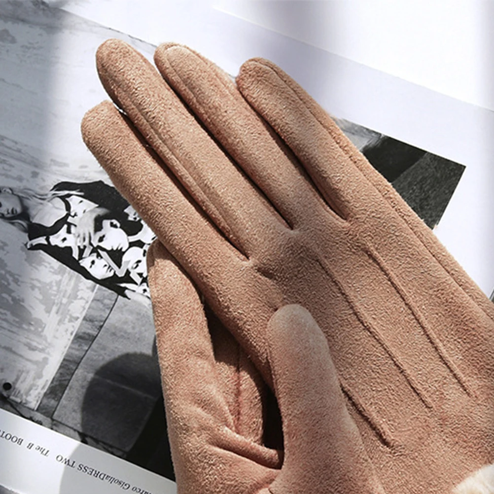 

1Pair High-Performance Warm Gloves for Women Seamless Knit Elastic Wrist Touch Screen Compatible Great for Commute Exercise