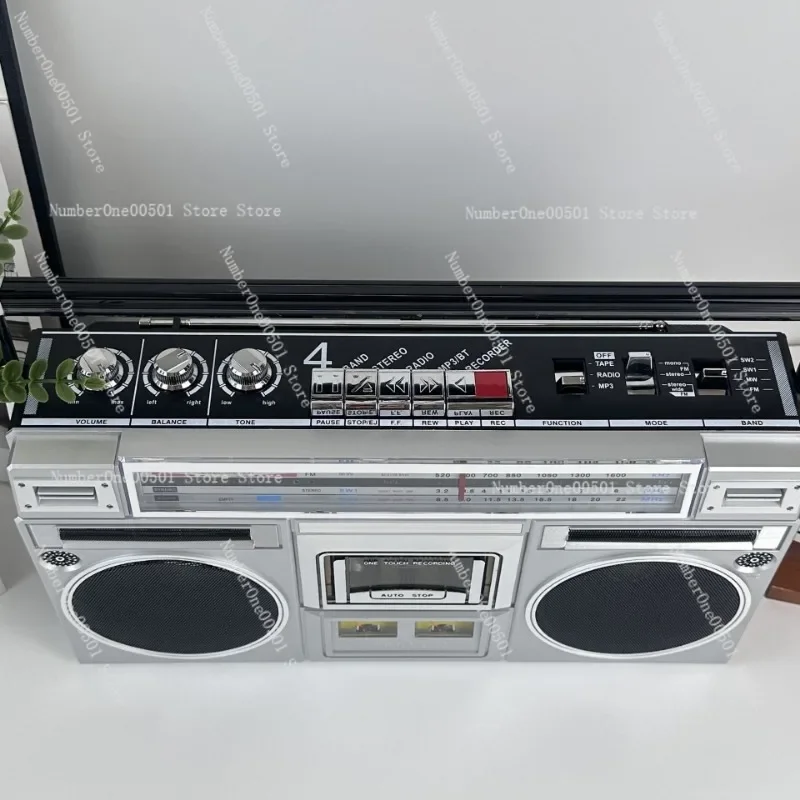 8922 Vintage Retro Cassette Player Stereo Heavy Bass Bluetooth Speaker Multi Function Tape Recorde