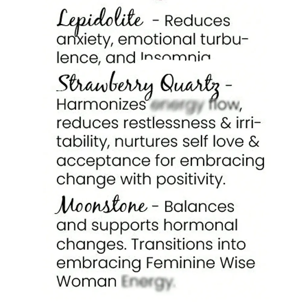 1 قطعة قلادة كريستال الطمث الطبيعي هرمون كريستال التوازن هدية