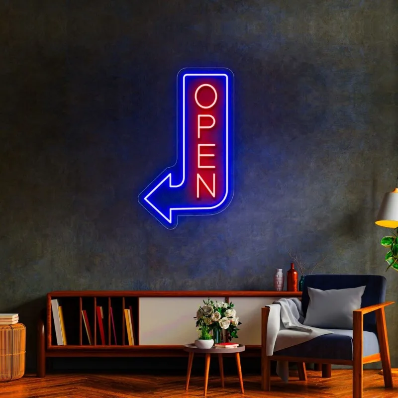 Open Neon Signs for Business Window,LED Dimmable Neon Sign Light for Storefront Retail Shop Salon Bar Restaurant Door Wall Decor