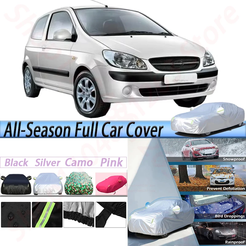 

Outdoor Waterproof Car Covers Anti-UV Sun Shade Rain Snow Dust Protection Auto Cover For Hyundai Getz TB Click