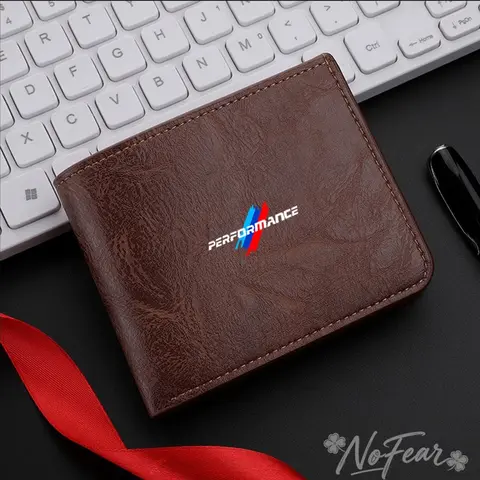 For BMW Performance M5 F25 F26 F15 F16 E90 E91 E92 E60 Key Bag E84 F13 Leather Car Wallet Car Credit Card Holder Accessory