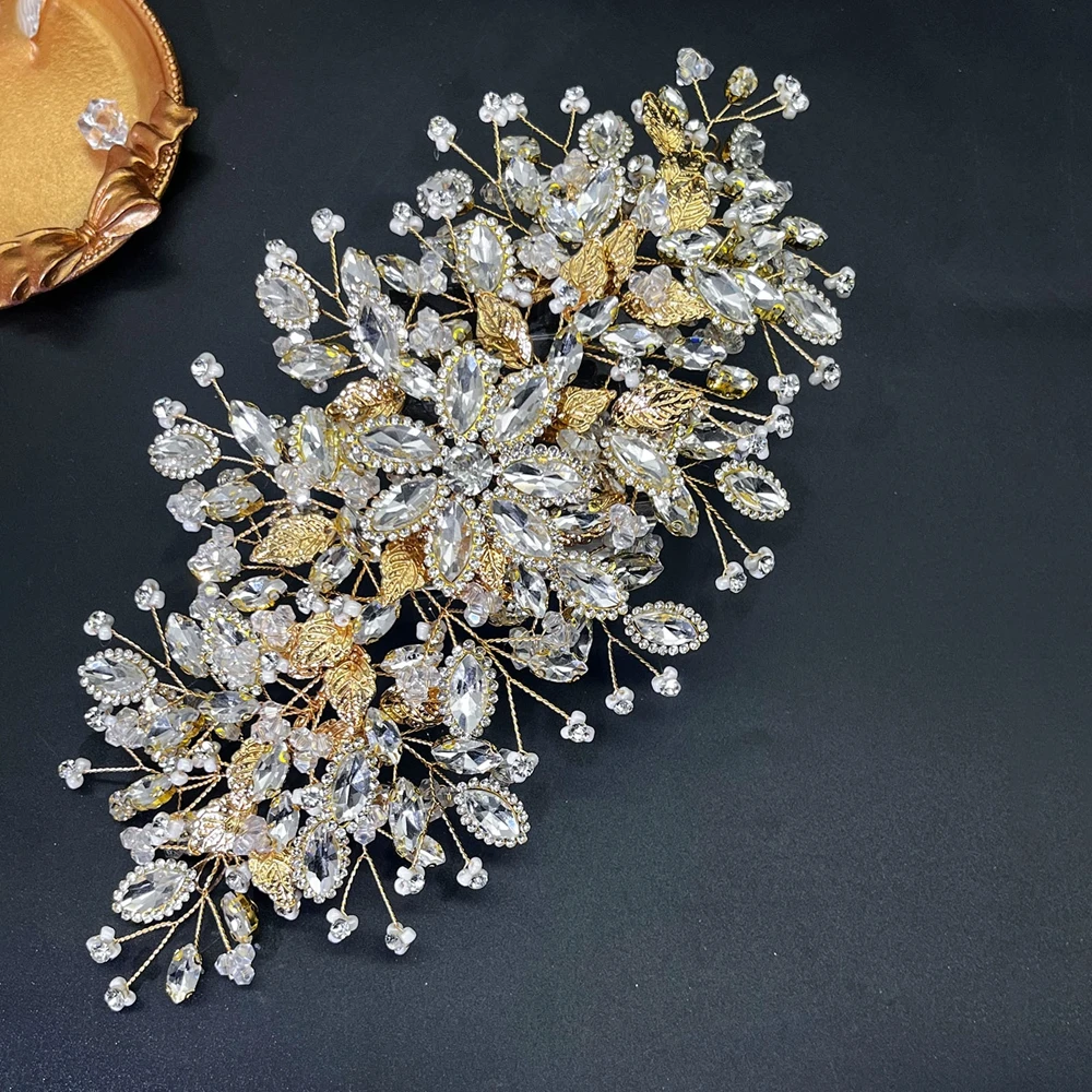 

DZ274 Luxury Wedding Crown for Women Tiara Crystal Banquet Tiaras Party Headdress Costume Hair Jewelry Rhinestone Accessories