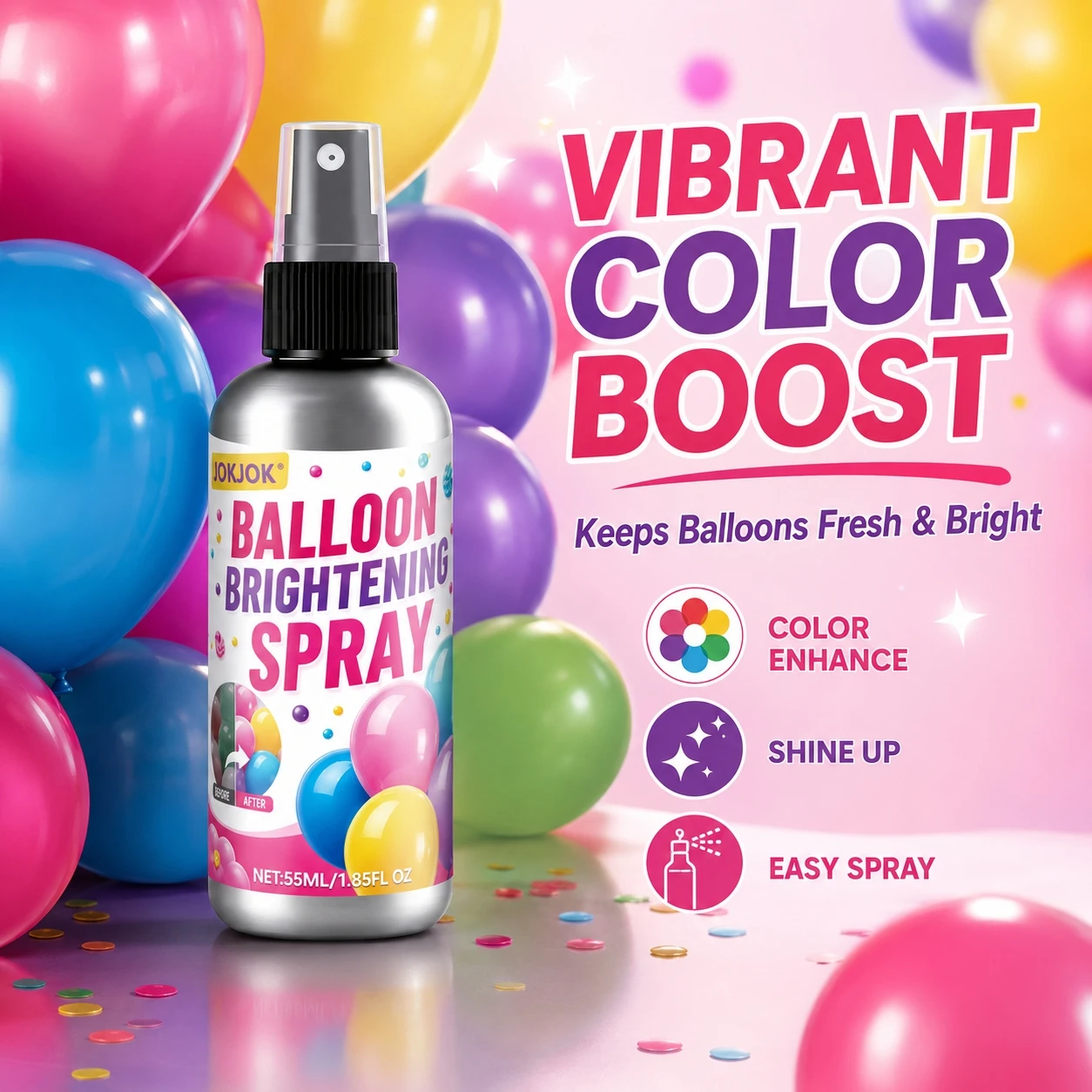 Balloons Polishing Spray Brighten Enhance Balloon Gloss Prevent Oxidizing Fading Party Atmosphere Decoration Balloon Shiny Spray