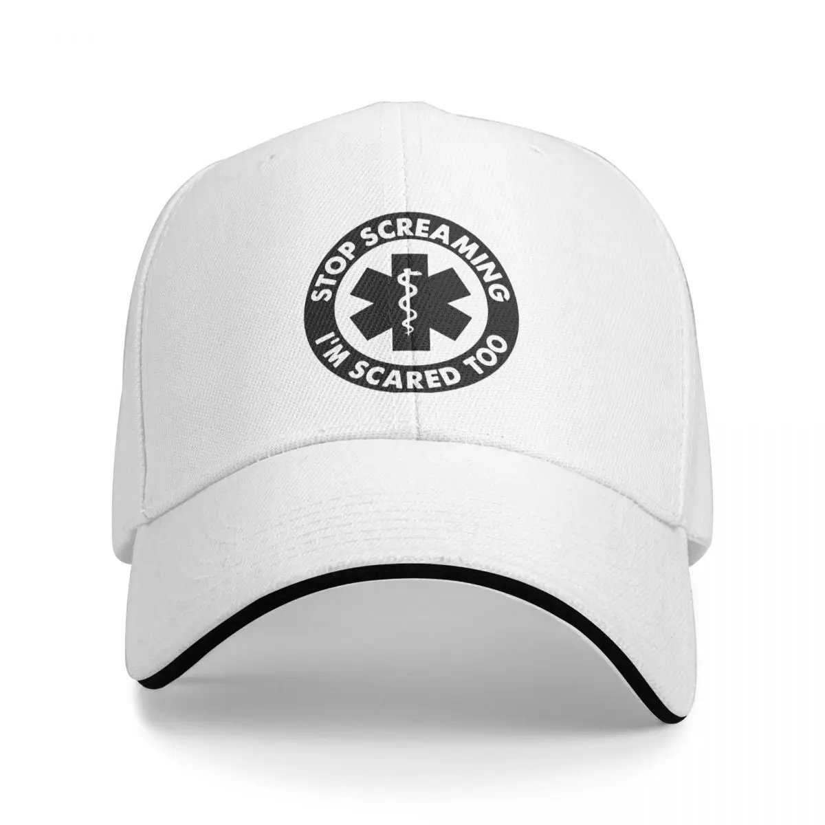 Stop Screaming I'm Scared Too Paramedic Emt Emergency Room Ems Hat Men Women Hats Sun Hat Racing Cap Snapback Caps Baseball Cap