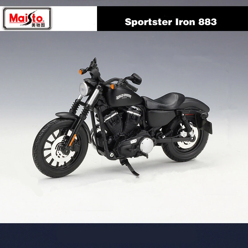 Maisto 1:18 Harley Davidson Sportster Iron 883 Alloy Motorcycle Model Diecast Metal Street Racing Motorcycle Model Kids Toy Gift