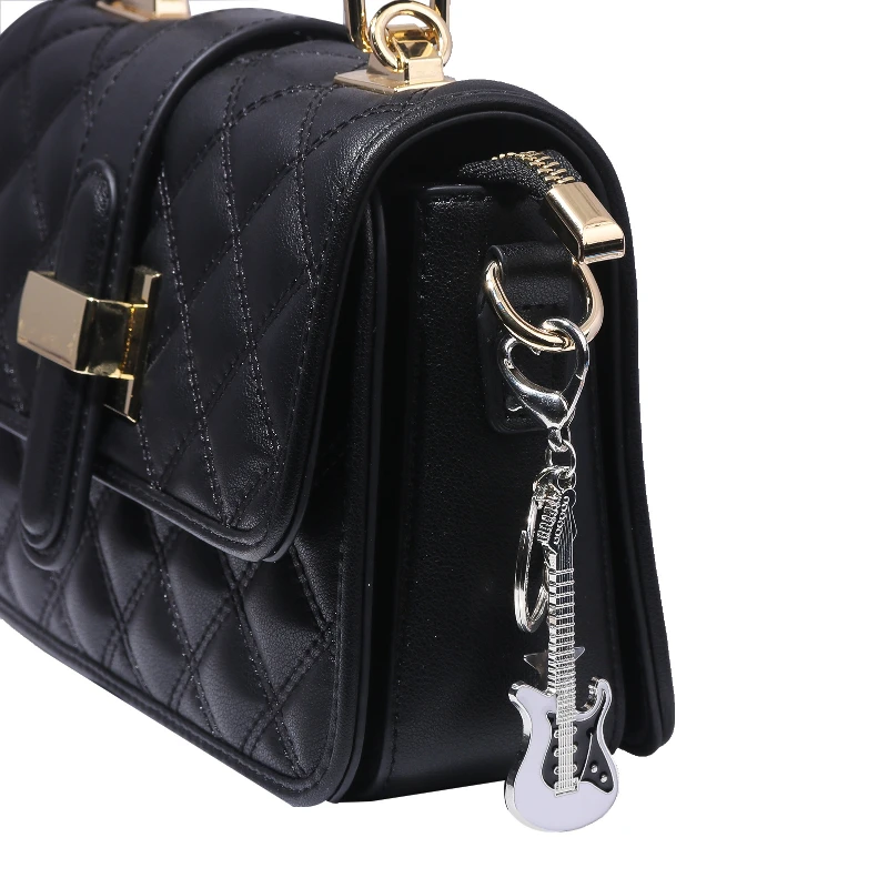 Сердце электрическая гитара звезда бас брелки сумка подвески автомобильные брелки аксессуары ретро декор кошелек для девочек подарки женский аксессуар