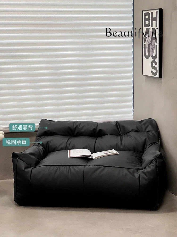 Internet Celebrity Ins Living Room Lazy Sofa Light Luxury Double Tatami Creative Leather Chair