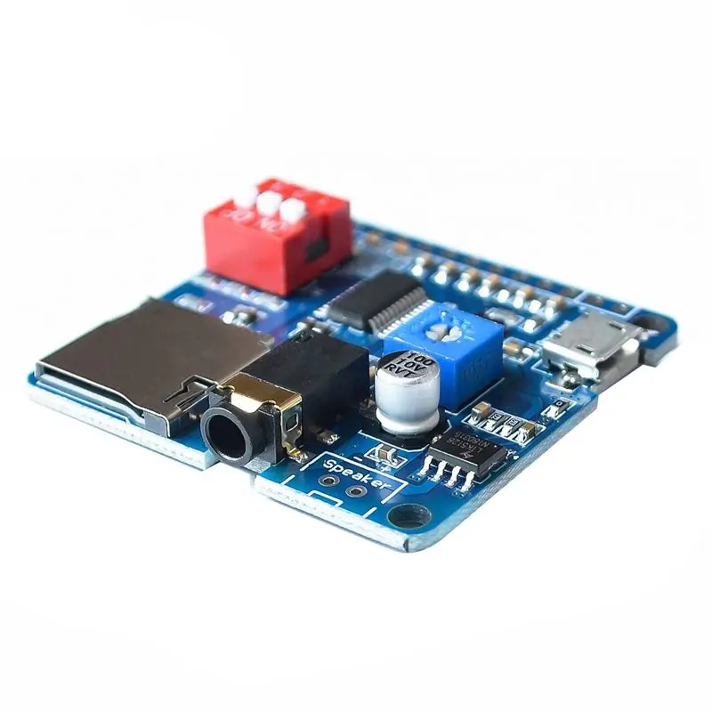 BNVN-Voice Playback Module MP3 Player Module+1GB Memory Card Class D Amplifier Board DY-SV5W 1Set