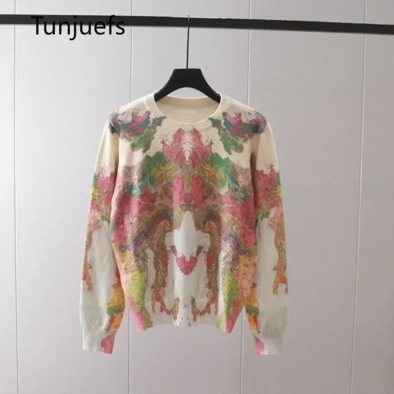 Y2k Halloween sweater print Women's Sweaters Long Sleeve Pullovers women clothing Knit Tops Jumper female clothing fall Winter