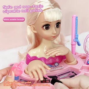 Mainan boneka Anak-anak Kepala Manekin Salon Rambut Latihan Mengepang DIY Mainan Anak Perempuan berusia 3-8 tahun Hadiah Ulang Tahun Hadiah Liburan 6 salon rambut mainan penjualan terbaik - №