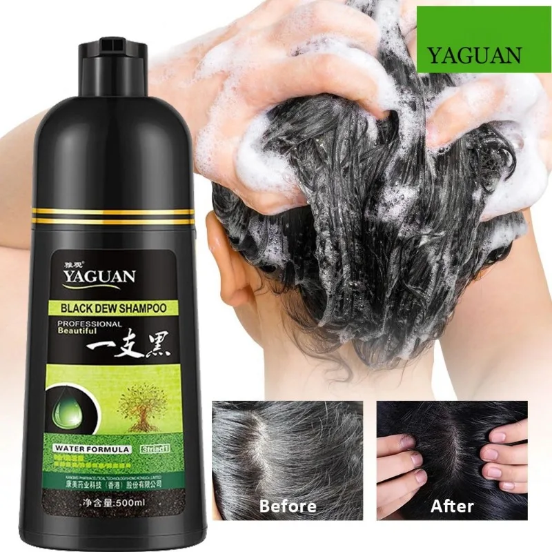 

Black Hair Shampoo Herbal Hair Dye Shampoo One Wash White Hair Into Black Hair No Irritation 500ml