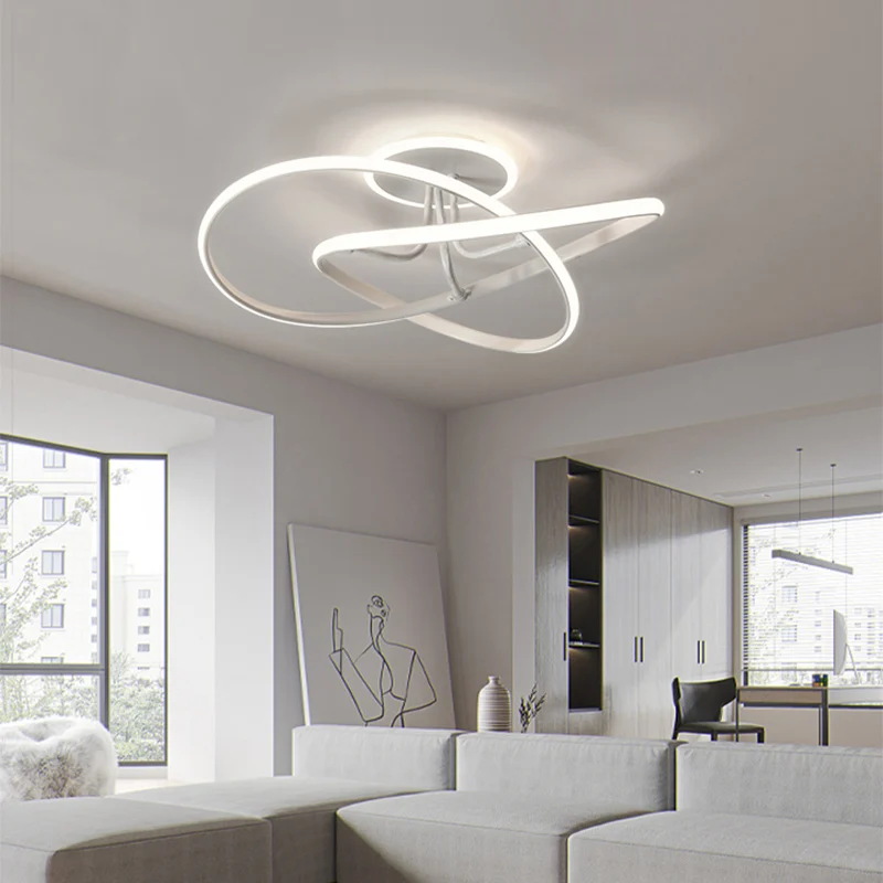 Plafonnier LED au design moderne, luminaire décoratif d'intérieur, idéal pour un salon, une salle à manger, un balcon ou une chambre à coucher