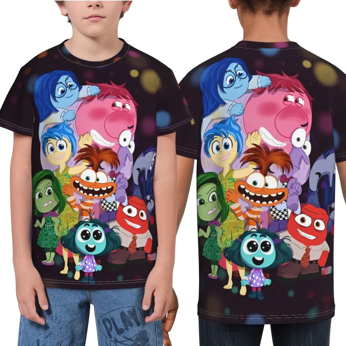 

Мягкая удобная футболка для девочек и мальчиков с короткими рукавами Inside Out 2, популярная летняя футболка Keyword1, летняя футболка с круглым вырезом Y2K, одежда в стиле ретро