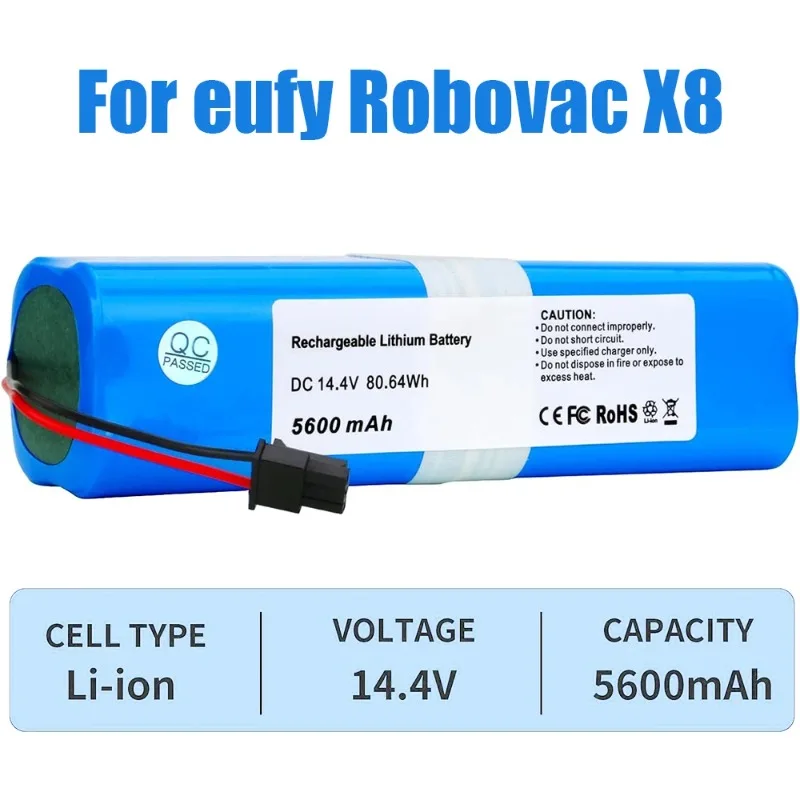 High Quality New 14.4V 5600mAh Replaceable Robot Battery For Eufy RoboVac X8 Hybrid X8 White X8 Hy-X8 T226X Vacuum Cleaner