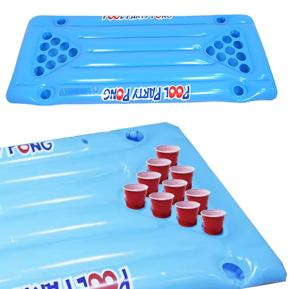 Floating Pong Table Float Summer Pool Party Decorations Inflatable Pool Game Table Float Pool Games for Adults and Family