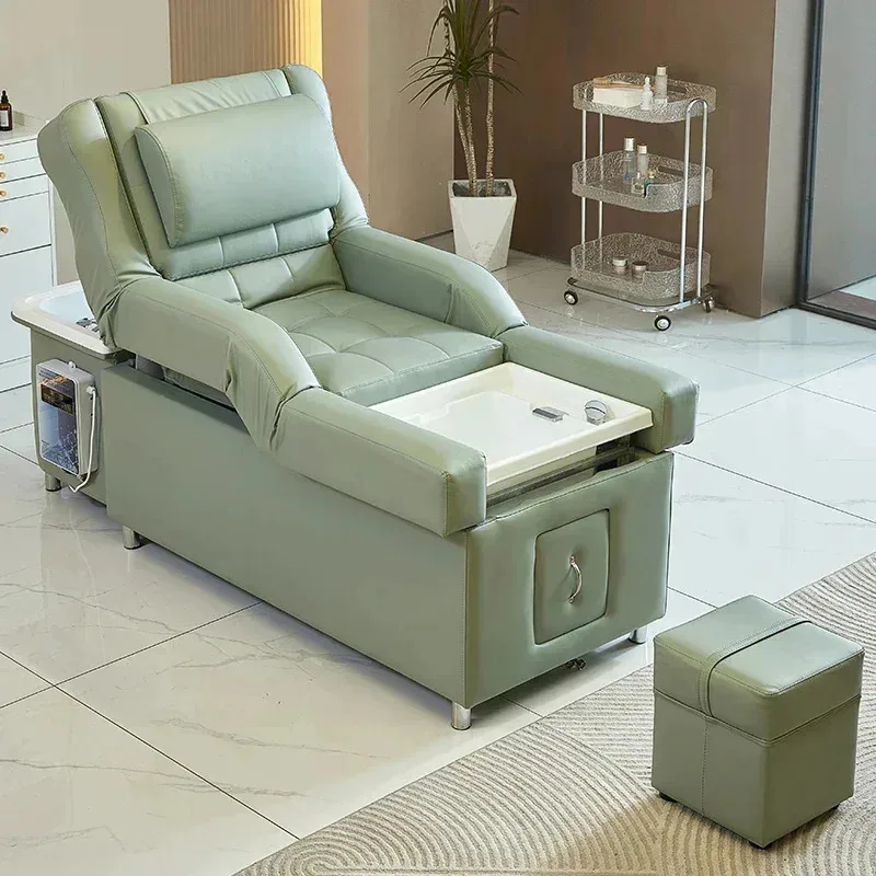 

2026 Health foot massage beauty shop special shampoo bed electric lift foot massage bed beauty salon high-end head therapy bed