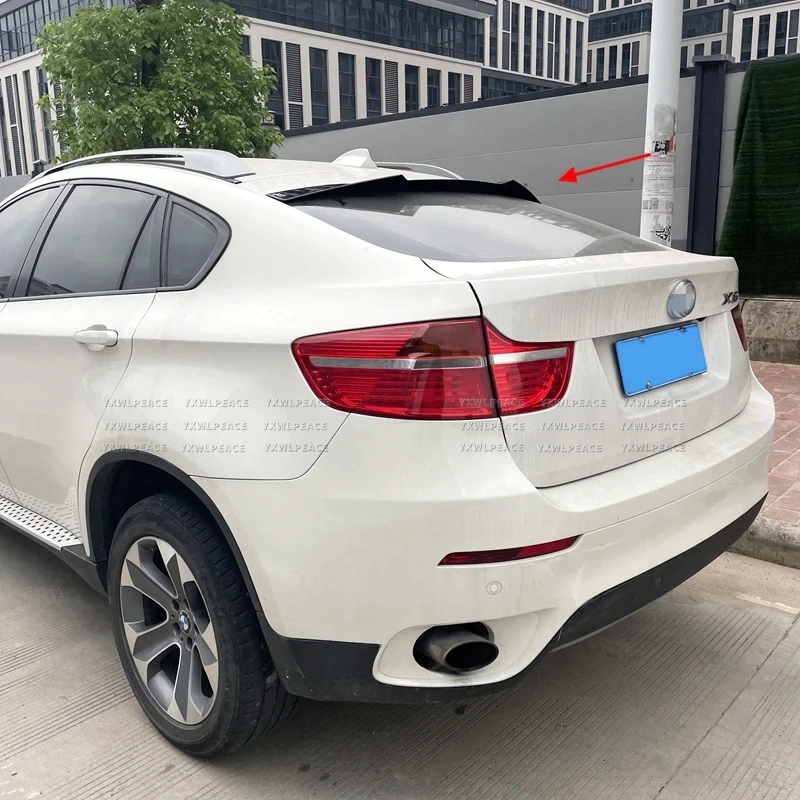 For BMW X6 E71 Roof Spoiler 2008 2009 2010 2011 2012 2013 2014 ABS Material Rear Window Roof Spoiler Body Kit Accessories