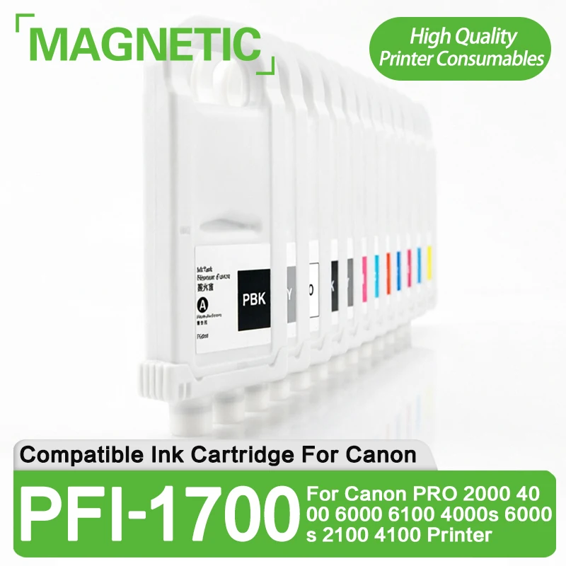 PFI 1700 PFI-1700 Empty Refillable Ink Cartridge NO Chip For Canon PRO 2000 4000 6000 6100 4000s 6000s 2100 4100 Printer