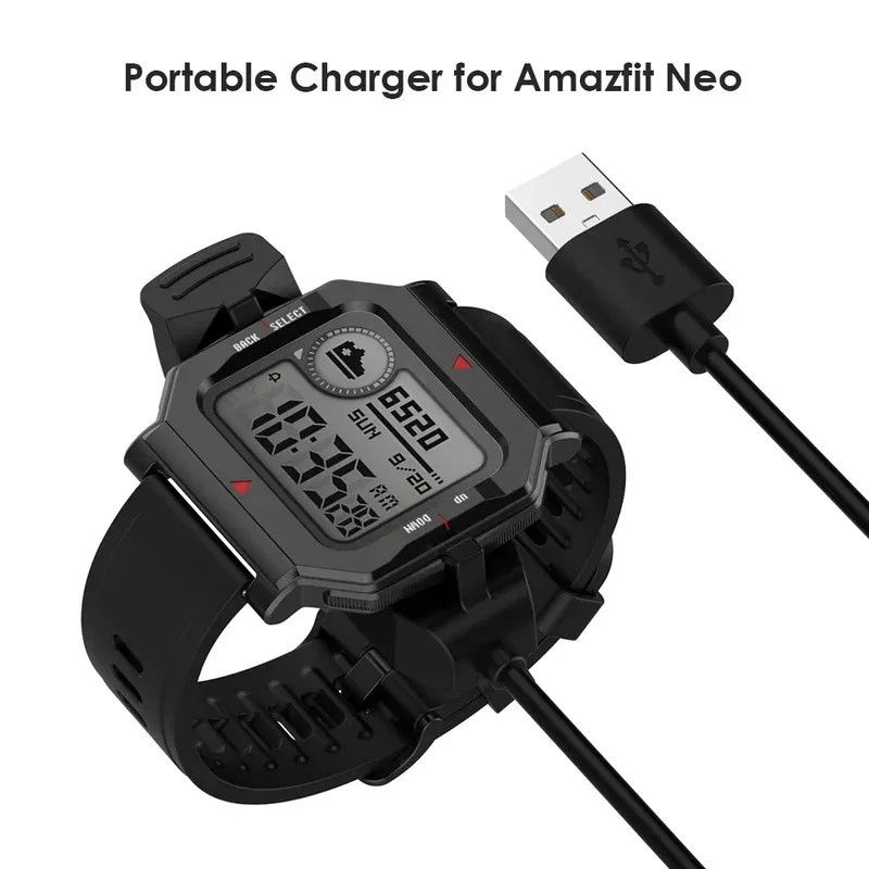 جهاز شاحن محمول لساعة Huami Amazfit Neo A2001 الذكية سريعة USB مهايئ شاحن مغناطيسي