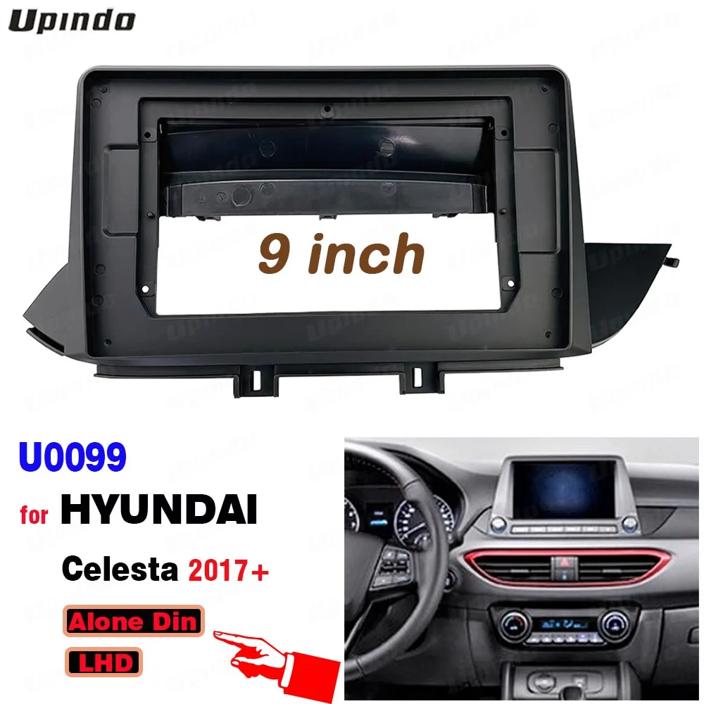 2 Din 9 Inch Car Radio Installation DVD GPS Mp5 ABS PC Plastic Fascia Plane Frame for Hyundai Celesta LHD 2017+ Dash Kit