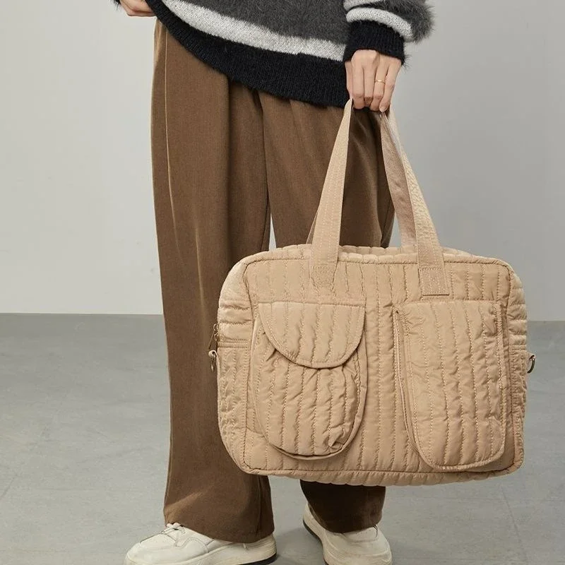 Lage السفر الأمومة حزمة المرأة رسول حقائب اليد متعددة الوظائف كيس Langer Bébé حقيبة حفاضات القطن مبطن حقيبة حفاضات الطفل #4