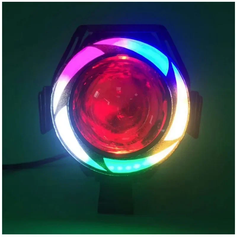 Electric Motorcycle Modified Headlight LED External Flash High Beam Multicolored Spotlight