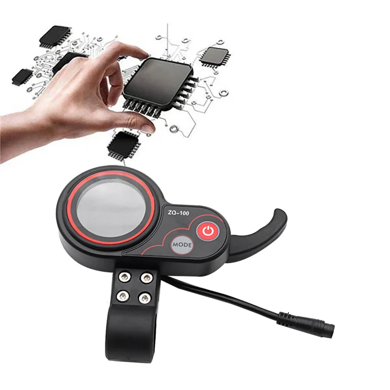 ZQ-100 misuratore di distanza in miglia misuratore di Scooter elettrico regolabile a velocità 6 Pin Display per accessori per cruscotto Scooter elettrico