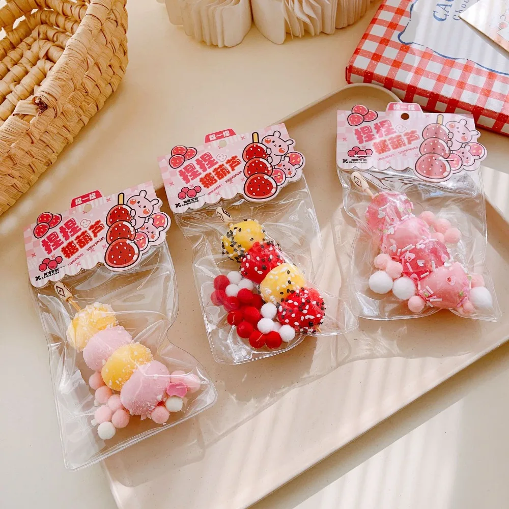 Lindos juguetes de comida para apretar, suaves y pegajosos, para aliviar el estrés, pellizco de pastel, juguete antiestrés, pastel de Donut, bola de arroz, juguete de descompresión, regalo para niños
