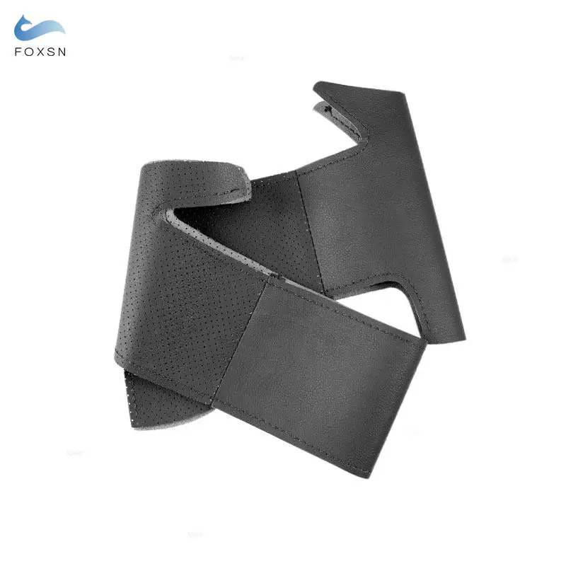 For Toyota Corolla 2006 - 2010 Matrix 2009 Auris 2007 2008 2009 Hand-stitched Car Steering Wheel Cover Black Leather Accessories
