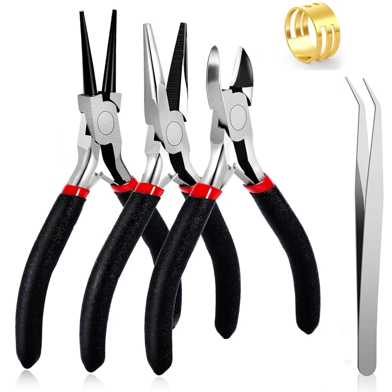 Jewelry Making Pliers Tools Kit Include Jewelry Making Needle Nose Chain Nose Round Wire Cutter for Jewelry Making Supplies DIY