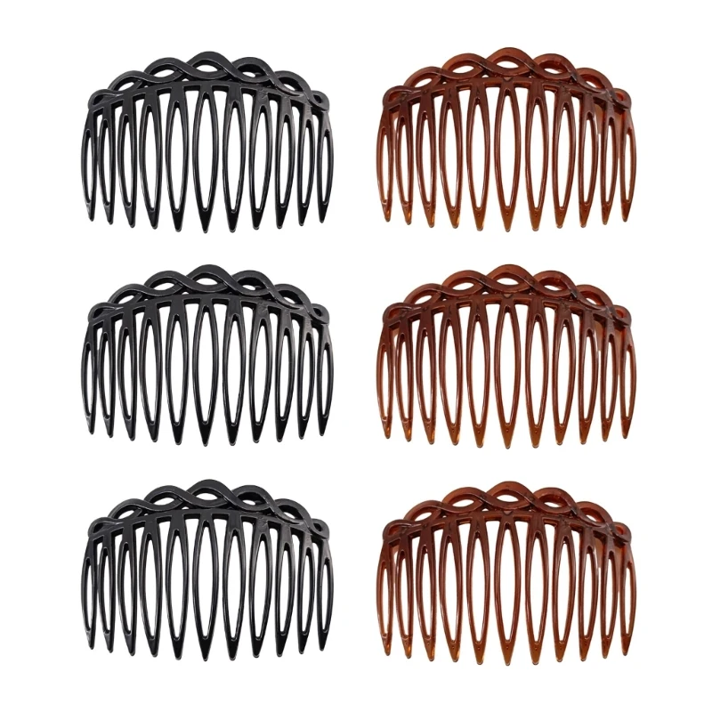 

Stylish Hair Accessories Setof 6pcs Side Hair Combs Lightweight Design Multiple Color Option For Any Hairstyle