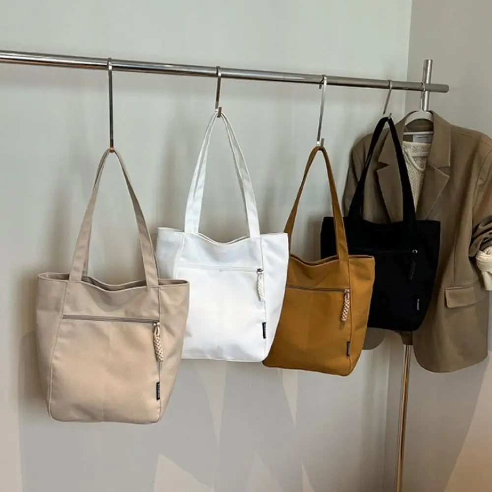 

Холщовая большая сумка на молнии с пшеничными ушками, большая вместительная водонепроницаемая сумка на одно плечо, легкая износостойкая женская сумка для бизнеса