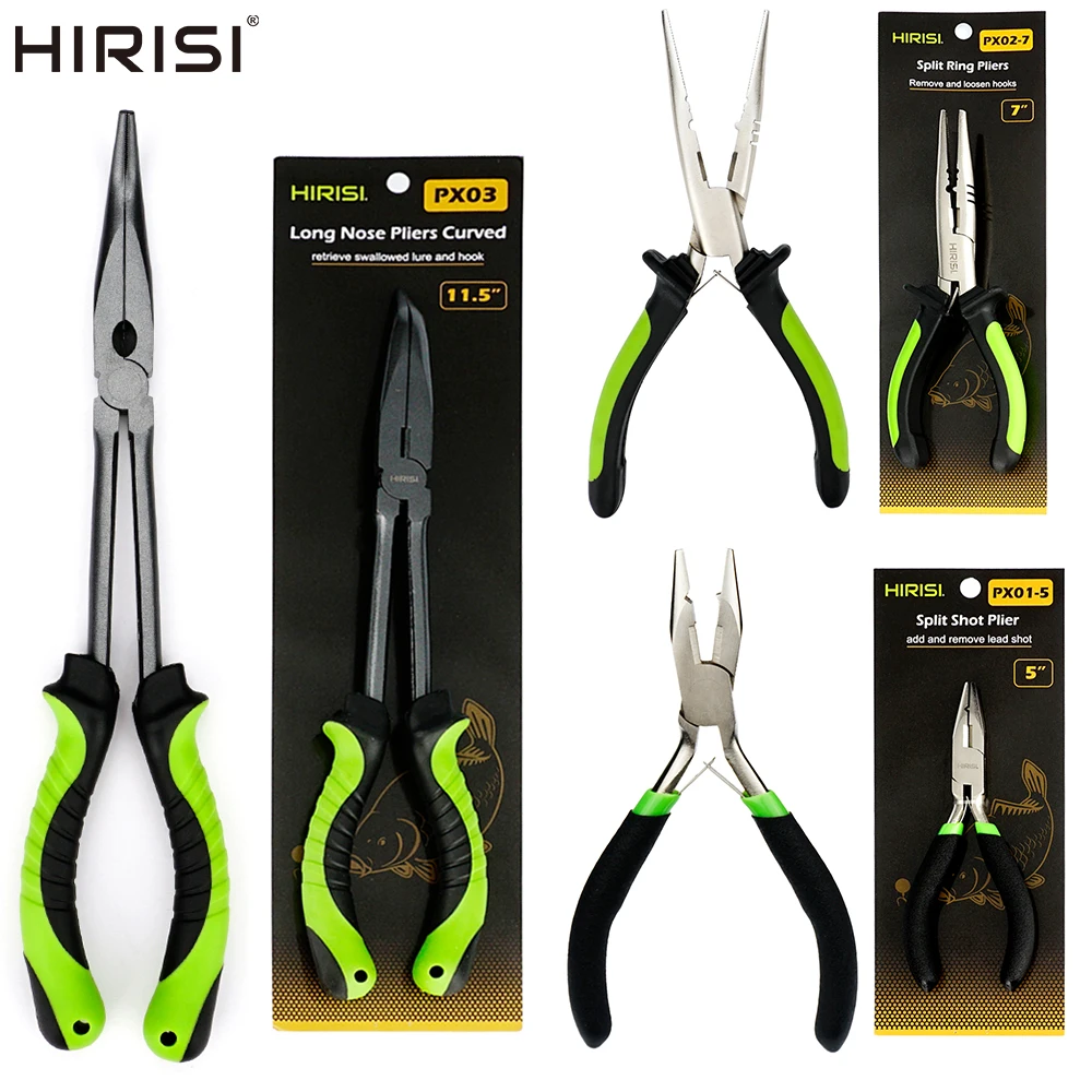 Hirisi عازمة الأنف كماشة الصيد المياه المالحة Multitool تفلون المغلفة عالية الكربون الصلب الصيد اكسسوارات PX03
