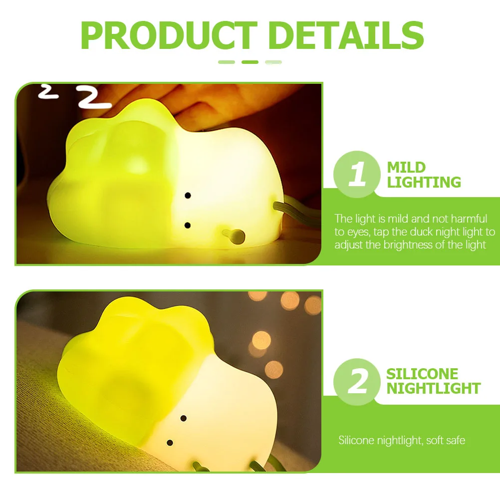

Silicone Night Cute USB Rechargeable Kids Bedroom Cartoon Small Night Light Lamp Safe Material Timer 30 Minutes Small