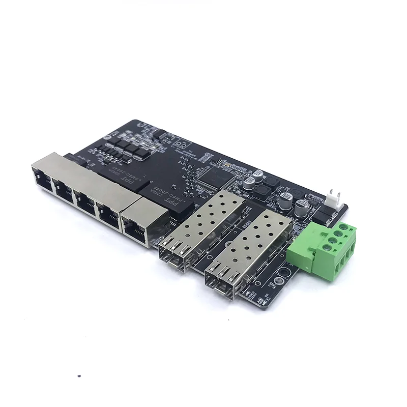 壁掛け 5 ポート 10/100/1000Mbps イーサネット PoE スイッチ ギガビット アンマネージド ネットワーク PoE スイッチ (2 SFP ポート付き)