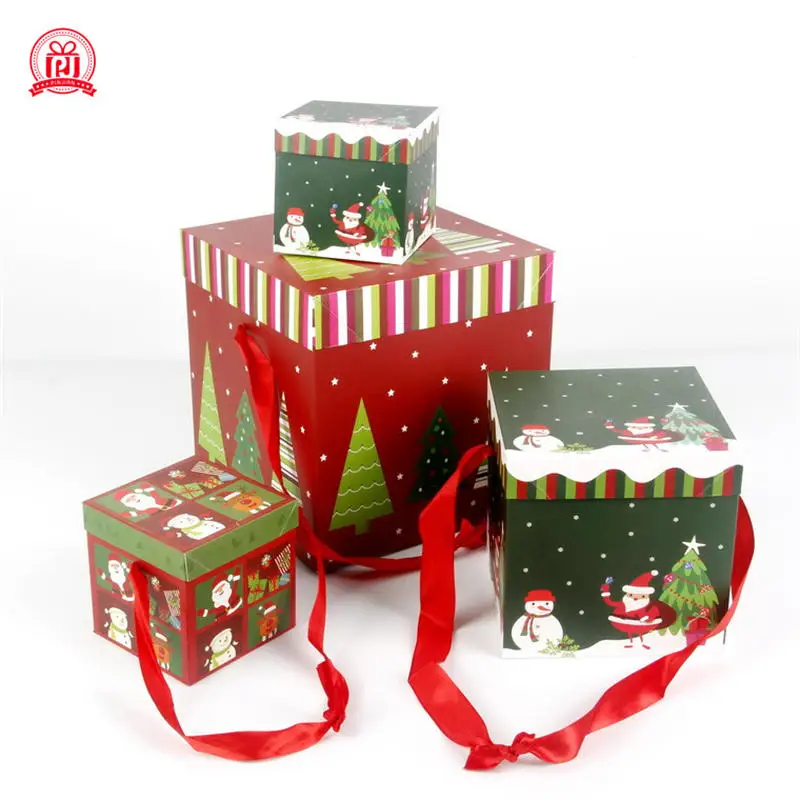 Sacs de boîte-cadeau en papier de noël, décorations de noël pour la maison, sac de bonbons et de chocolat, fournitures du nouvel an, cadeaux pour enfants