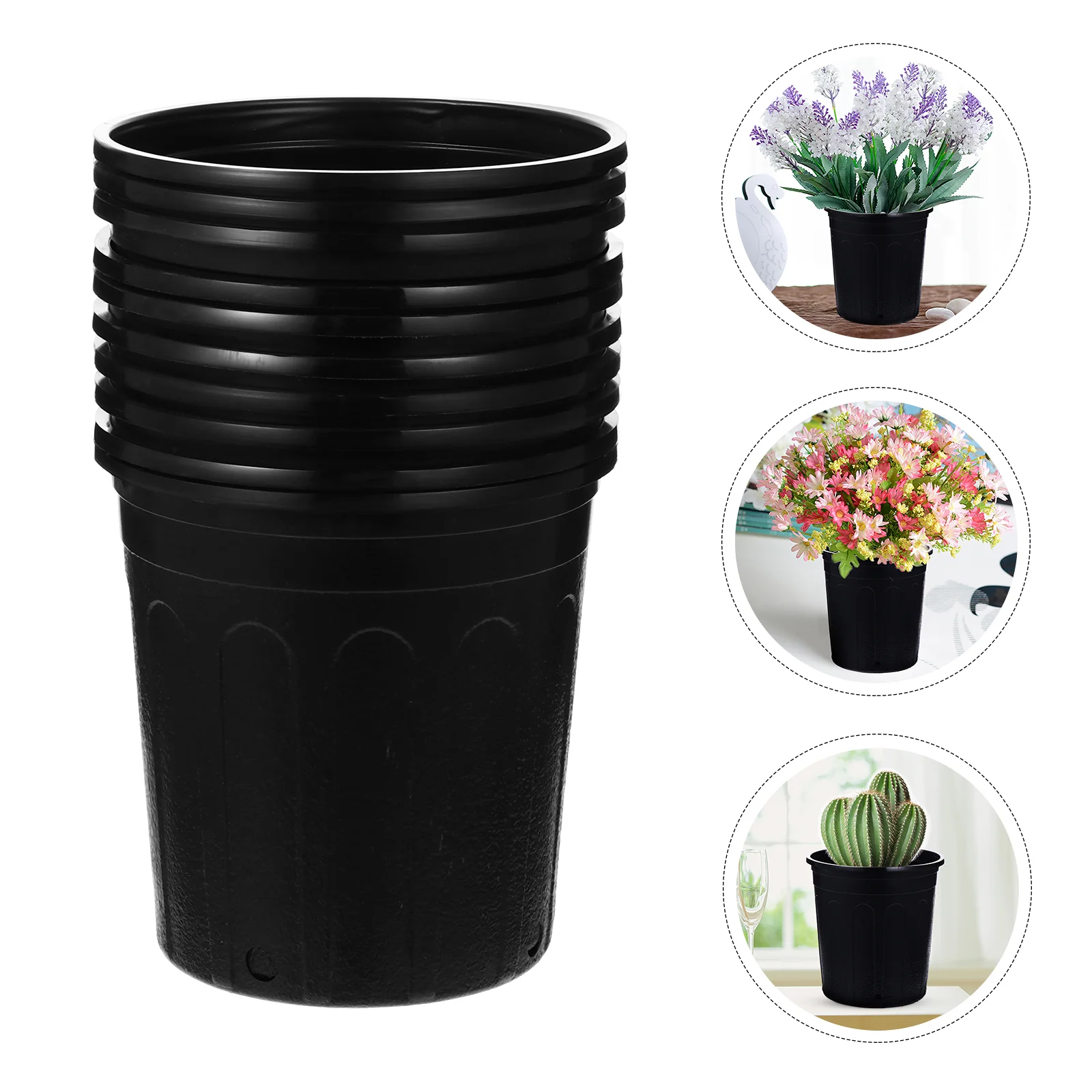 

10 Pcs Plastic Flower Pot Seeds for Planting Large Outdoor Ponds Flowerpot Square Decor Indoor Pots Balcony Strawberry