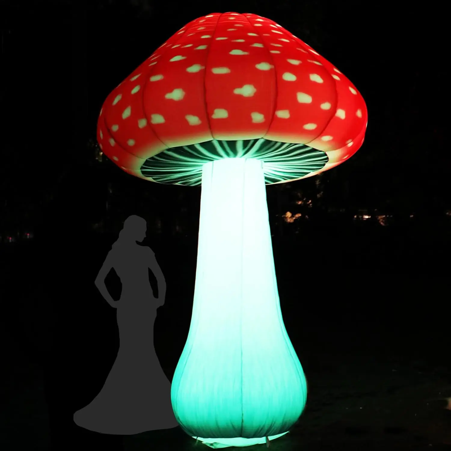 Grand champignon gonflable 8,2/10/13,2 pieds, 12 styles, avec lumière colorée, pour fête, arrière-cour, décorations de vacances