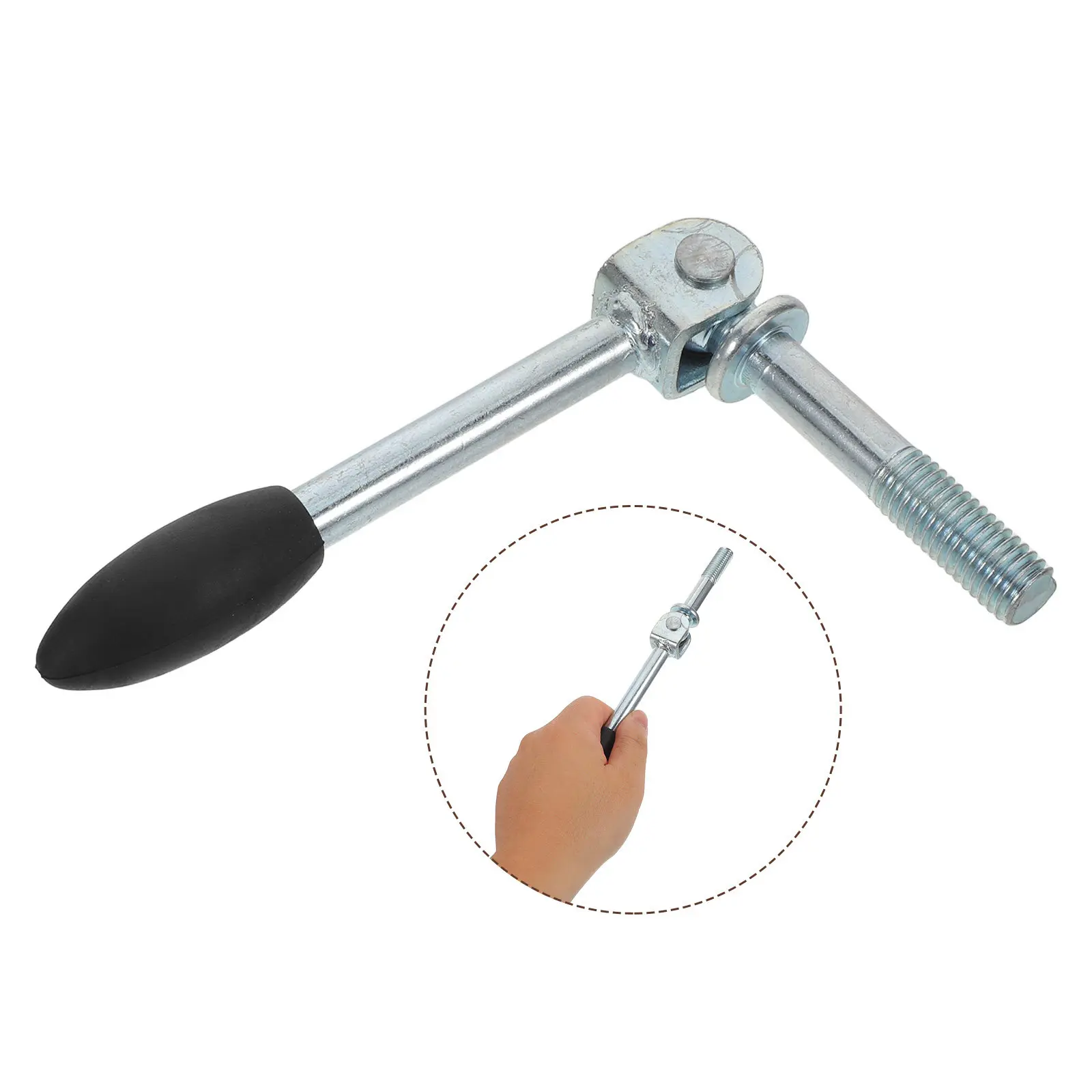 

Heavy Duty Jack Handle Replacement Trailer Crank Handle Revolving Grip Manual Jack Crank Durable Clamp for Rv Car Trailer