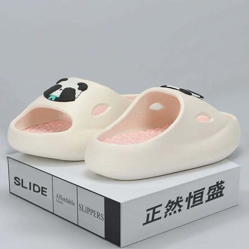 Thick Bottom Cloud Slippers Women Lovely Cartoon Panda Platform Slides Woman Comfortable Soft Sole Non-Slip Beach Shoes Sandals