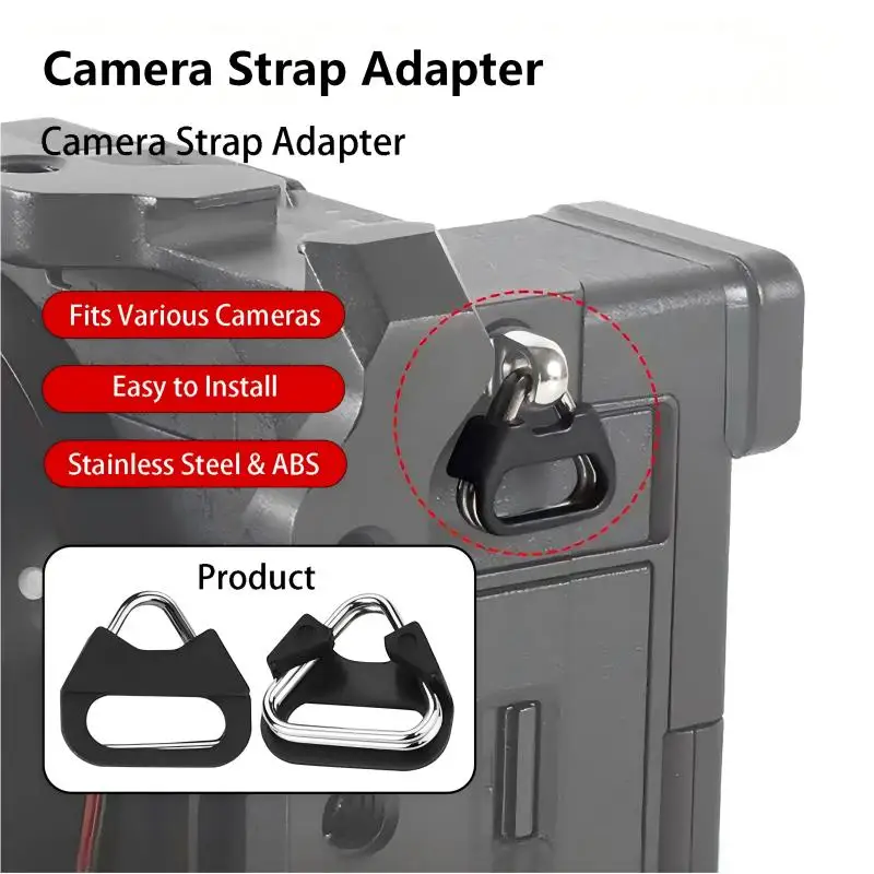 Camera Strap Adapter Triangle Lug Stainless Steel D Ring Connector Mount Anti-drop Replacement Parts For Canon Sony Nikon Fuji