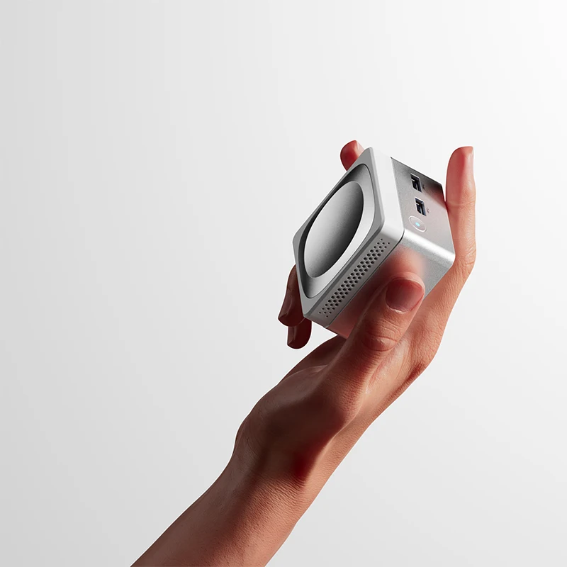 XCY 2LAN Office Mini PC with Inter N100 DDR5 Support Windows10 Dual-band WiFi5 4*USB Full-featured Type-c Desktop Computer