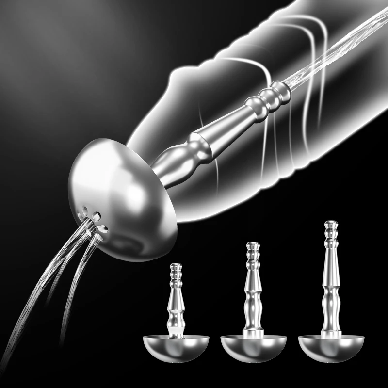 Stainless Steel Flower Shower Hollow Urethral Plug Horse Eye Stick Masturbation Goods Stimulate Sounding Sex Toys For Men Urethr