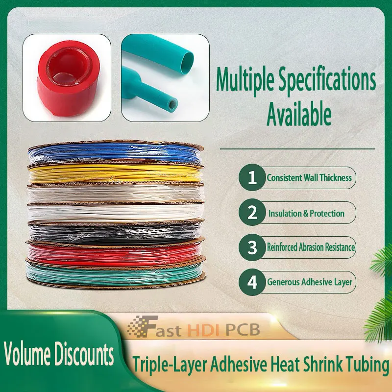 

Термоусаживаемая Трубка с Клеем Тройной Усадки - Разноцветная, Усиленная Изоляция для USB/Проводов (Коэффициент Усадки 3:1)