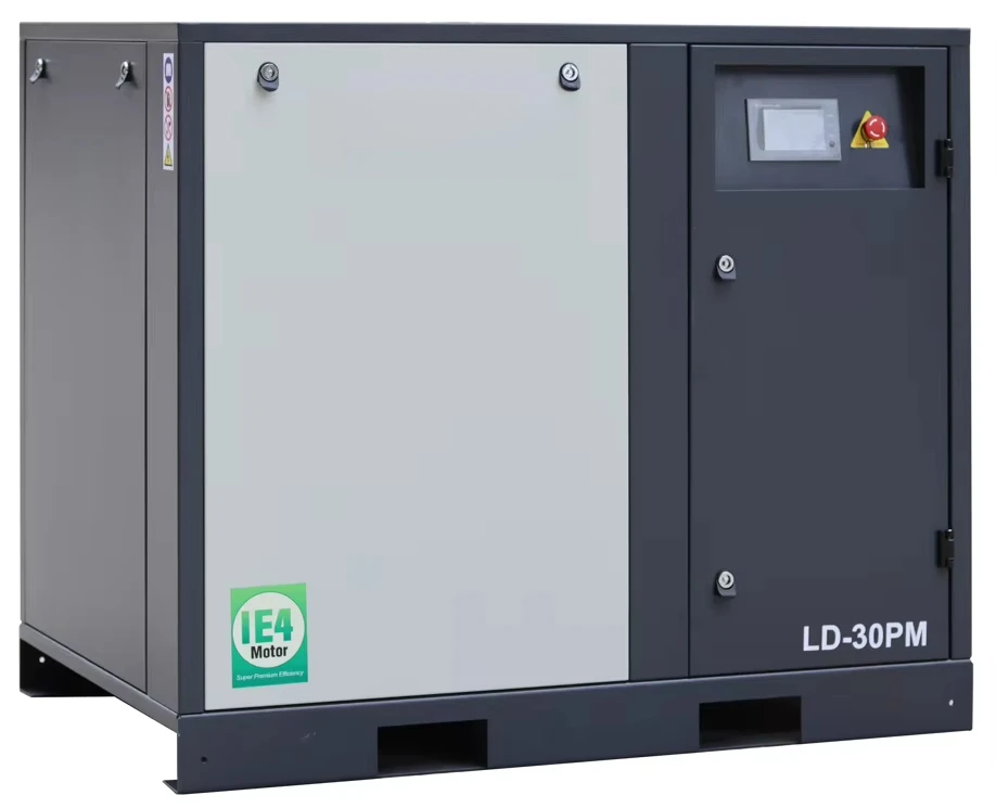 OEM 10HP 13bar Screw Compressor Stationary PM-VSD IE4 Motor Silent Screw air Compressor for Paper Packaging Machine